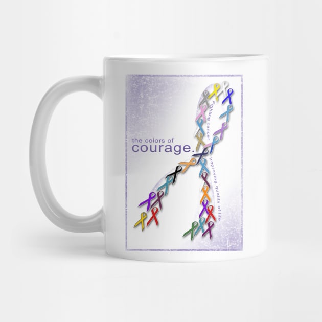 The Colors of Courage Cancer Awareness Ribbons by hobrath